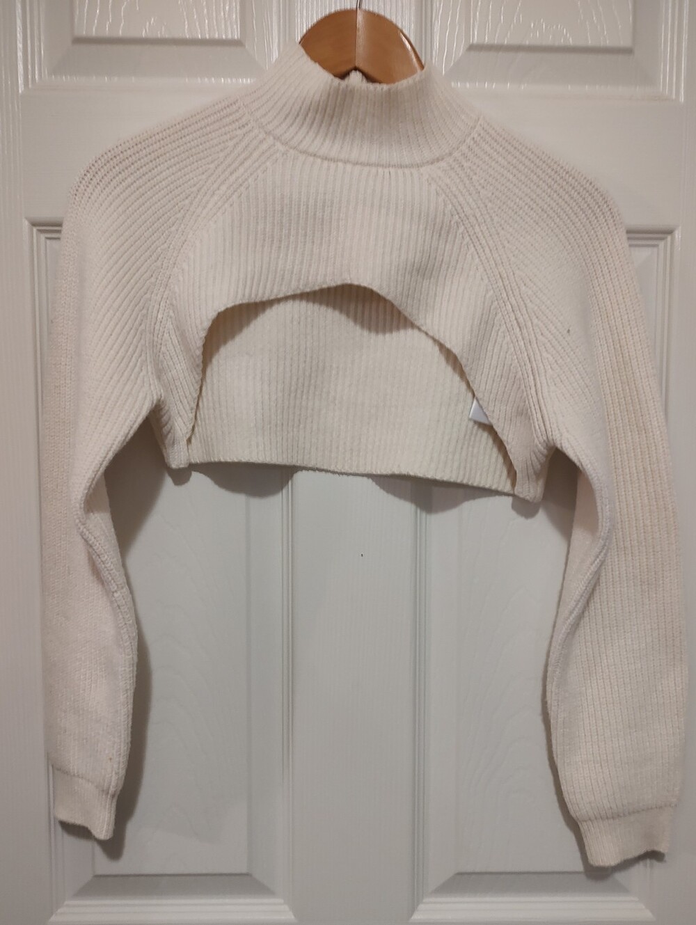 Anthropologie Cropped Turtleneck Sweater - Cream